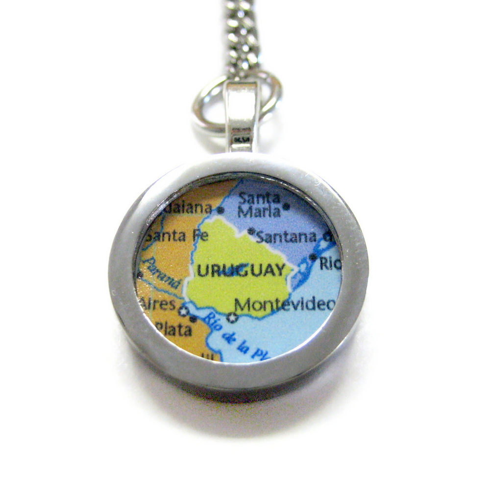 Uruguay Map Keychain